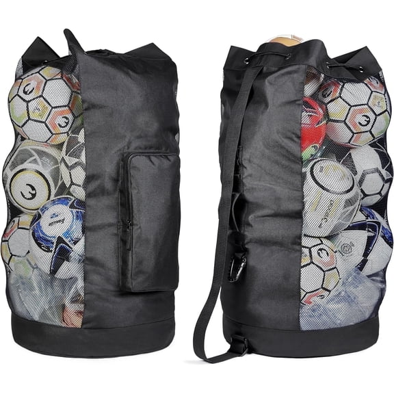 Gagasport Soccer Ball Bag – Holds 13 Soccer or 10 Basketballs – XL Mesh