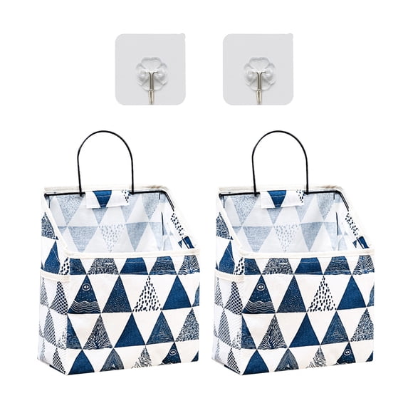 2pcs Dormitory bedside storage hanging bag, bed finishing hanging basket storage bag