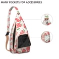 thumbnail image 3 of Colored Strawberry Sling Backpack - Playful Fruit Pattern Crossbody Bag, Fashionable Daypack for Teens, 3 of 4