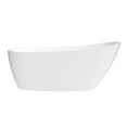 thumbnail image 2 of Vinnova Lahore 59.1" x 29.1" Acrylic Soaking Bathtub in White, 2 of 17