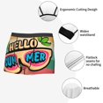 thumbnail image 3 of Kdxio Men's Boxer Briefs with Hello Summer Print - Comfortable and Breathable Underwear for Everyday Wear, 3 of 5
