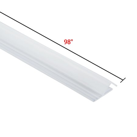 98 Inch H Shaped Frameless Window Shower Door Seal Clear For 15 32 Inch Glass