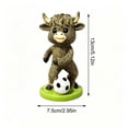thumbnail image 3 of Adorable Figura de Vaca de Resina: Divertida Escultura con Temática Deportiva para La Decoración Del Escritorio de La Oficina En Casa. Regalos Graciosos de Vacas de Las Tierras Altas para Amantes de, 3 of 7