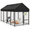 Black-8' x 4', variant on Beige 8' x 4' Heavy Duty Waterproof UV Resistant Pet Kennel Roof Cover