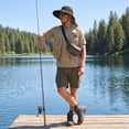 thumbnail image 4 of Outdoor UPF50+ Mesh Sun Hat Wide Brim Fishing Hat with Neck Flap Sun Hat for Men Women,One Size, 4 of 7