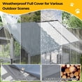 thumbnail image 5 of COZIWOW 108" Outdoor Large Cat Enclosure Wooden Kitten Catio Outside Cat House for Multiple Pets with Window Access Jumping Platforms,Gray, 5 of 17
