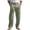 Z09Green, variant on Cotton Linen Pants Men Casual Loose Fit Elastic Drawstring Waist Wide Leg Pant Lightweight Summer Beach Pants Pockets Sky Blue 3XL