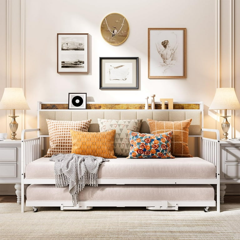 Aiho Twin Size Metal Daybed Frame, Twin Sofa Daybed Frame with