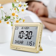 LCD Display Azan Clock Small Believe Clock for Prayer Times In Key Cities
