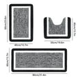 thumbnail image 3 of kkbbma under $5 3-Piece Bathroom Rug Set, 3 Piece Bathroom Rugs Set, Extra Large Plush Shower Mat, U Shape Toilet Lid Cover Mat, Super Absorbent Microfiber Bath Mat, 3 of 7