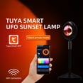 thumbnail image 1 of Lámpara de atardecer UFO de 16 colores Compatible con Bluetooth aplicación Wdftyju de fondo decoración de pared luz de proyección regalo de Navidad, 1 of 9