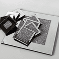 thumbnail image 4 of Posavasos de cristal con espejo, 10 x 10 cm, con acabado de diamante triturado, 4 of 5