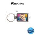 thumbnail image 3 of Persian Cat Pop Art Metal Rectangle Keychain, 3 of 7