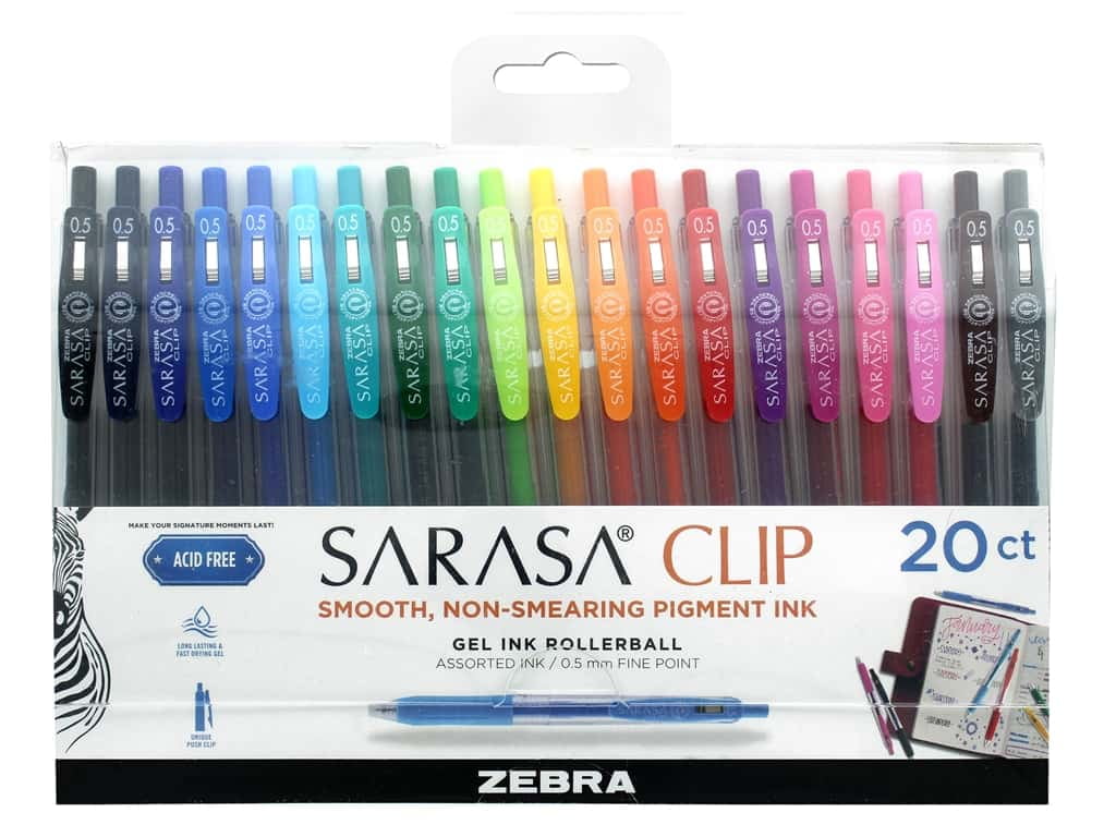 0.5 mm Zebra Sarasa Push Clip retractable Gel Ink Pen Green x 5 pcs 