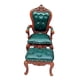 thumbnail image 3 of Silla de casa de muñecas y taburete Hugo 1:12 Accesorios de simulación Verde oscuro, 3 of 9