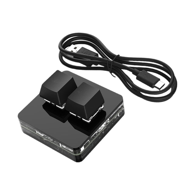Teclado USB Mini CUTICAT 2 teclas tipo C RGB para Juegos de PC