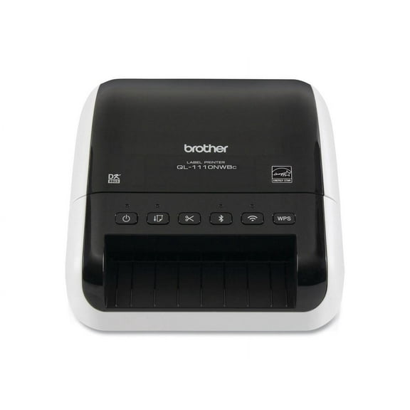 Brother QL-1110NWBc - Label printer - direct thermal - - 300 x 300 dpi - up to 69 labels/min - USB, LAN, Wi-Fi(n), Bluetooth 5.2 EDR - cutter - black, white