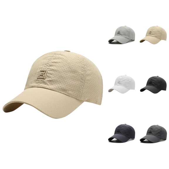 Men Mesh Sports Hat Summer Embroidery Adjustable Size Outdoor Sun Hat Breathable Baseball Cap