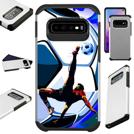 Compatible Samsung Galaxy S10 S 10 5G (2019) Case Hybrid TPU Fusion Phone Cover (Soccer Bicycle (Best Bike Accessories 2019)