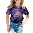 thumbnail image 4 of WhouRiu Girls Fashion Graphic Tees Kids Short Sleeve Crew Neck Tshirt Comfortable Cute Casual Summer T Shirts,8-9 Years, 4 of 4