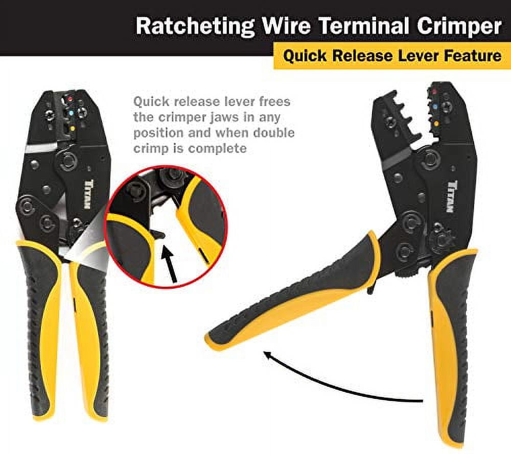 Double ratcheting wire crimper