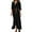 Black, variant on HJYCHN Elegant Women's Long Shirt Dress with Lapel Collar and Detachable Belt for Stylish Everyday Wear Green XL