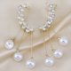 thumbnail image 3 of 1 par de pendientes con borlas de perlas y clip para los oídos, elegantes joyas para las orejas., 3 of 5