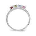 thumbnail image 3 of Sterling Silver Rhodium-plated Family Jewelry Mounting XMR8/4SSM-6 (mm x 3mm), 3 of 3