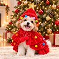 thumbnail image 2 of Pets Christmas Outfit, Christmas Tree Cape Costume for Pets, Christmas Dog/Cat Clothes, Soft Fabric with Star Accent Adjustable for Holiday Photos Family Gatherings Parties Seasonal Gifting, 2 of 8
