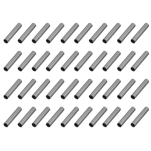 Unique Bargains 40Pack 4x22mm Metal Shoelace Tips Column Shoelace Repair Cords End Tips Black