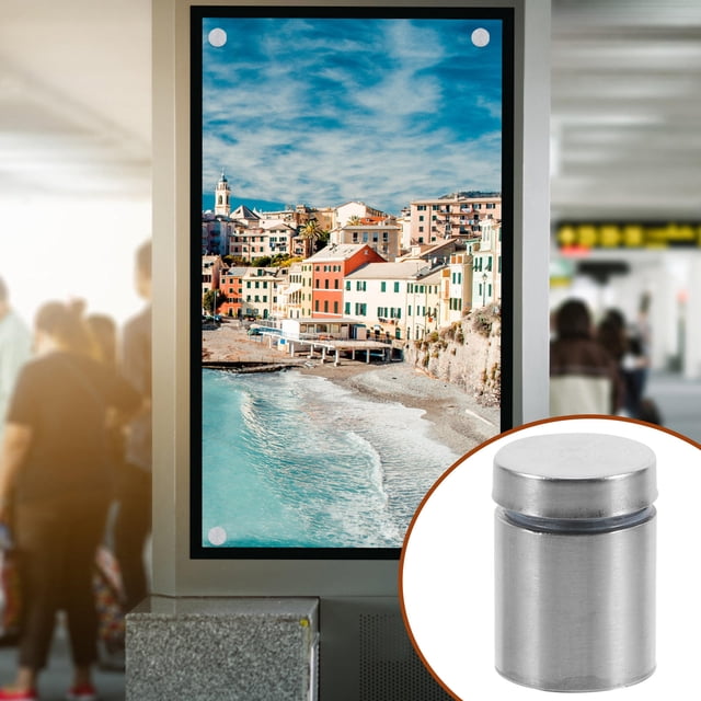 COMPUKAS 18Ud Tornillos De Montaje En Inoxidable Para Soporte De Vidrio Y