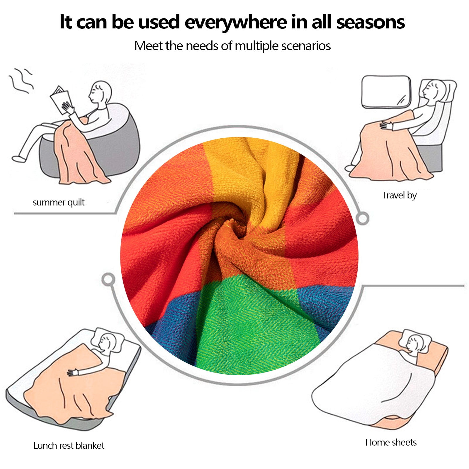 Clearance! Pedty Kids Fleece Throw Blanket Under $10 Electric Heated Blanket On 1Pc Lightweight Plush Fuzzy Cozy Soft Blankets and Throws for Sofa Orange