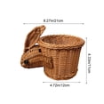 thumbnail image 3 of YingYouFu Spring Rattan Weaving Easter Basket with Animal Fruit Holder, Woven Storage Basket for Snack Organization and Home Decor, 3 of 9