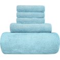 thumbnail image 1 of Juego de toallas de baño, toallas de microfibra de primera calidad de terciopelo coral súper absorbentes para baño, toalla de ducha, paquete de 5, 1 of 4