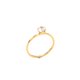 thumbnail image 2 of Anillo de acero con sonido de vibración y explosiones, el más vendido, clásico, de 6 garras, sencillo, para mujer, dorado, 2 of 6