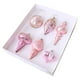 thumbnail image 1 of 6PC Christmas Plateds And Painteds Assorted Shape Christmas Ball Ornament Set, 1 of 5