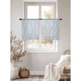 thumbnail image 3 of Light Blue Botanical Sheer Curtains 54 Inch Length 2 Panels Set Window Treatments, Pastoral Elegant Spring Floral Rod Pocket Semi Curtains for Living Room/Bedroom/Kitchen Décor, 104"W x 54"L, 3 of 7