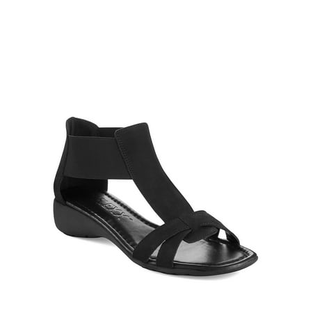Band Together Saffiano Leather T-Strap Sandals