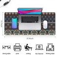 thumbnail image 5 of Long Mouse Pads for Desk,Boho Blue Elaborate Ethnic Pattern Desk Mats on Top Of Desks, Desk Mouse Pad Extra Large with 3mm Non-Slip Base and Stitched Edge for Gaming,Office,Work,Home 35.4"x15.7", 5 of 6