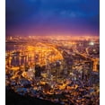 thumbnail image 3 of City Duvet Cover Set, Cape Town Panorama at Dawn South Africa Coastline Roads Architecture Twilight, Decorative 3 Piece Bedding Set with 2 Pillow Shams, King Size, Marigold Blue Pink, by Ambesonne, 3 of 3