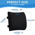 thumbnail image 2 of Almohada de apoyo lumbar LumbarPal para silla de oficina y coche, color negro, 2 of 7