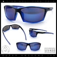 thumbnail image 2 of SA106 Sport Wrap Sunglasses UV400 Mirror Lens Lightweight Active Eyewear Black Blue Frame - Blue Mirror Lens, 2 of 7
