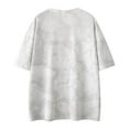 thumbnail image 4 of Zimjoy Oversized T-Shirts for Men Casual Big and Tall Tie Dye T-Shirts Fashion Crew Neck Short Sleeve T Shirts Lightweight Loose Fit Shirt, White 2XL, 4 of 5