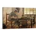 thumbnail image 1 of ARTCANVAS Cobbler's Workshop 1881 Canvas Art Print by Max Liebermann - Size: 26" x 18" (1.50" Deep), 1 of 9