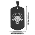 thumbnail image 2 of Stainless Steel Taurus Zodiac (Bull) Dog Tag Pendant Necklace, 2 of 3