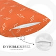thumbnail image 3 of Rateoe Orange lightning Pattern Pillow Covers with Invisible Zipper(Pillows are not Included) Standard Pillowcases-14"x20", 3 of 6