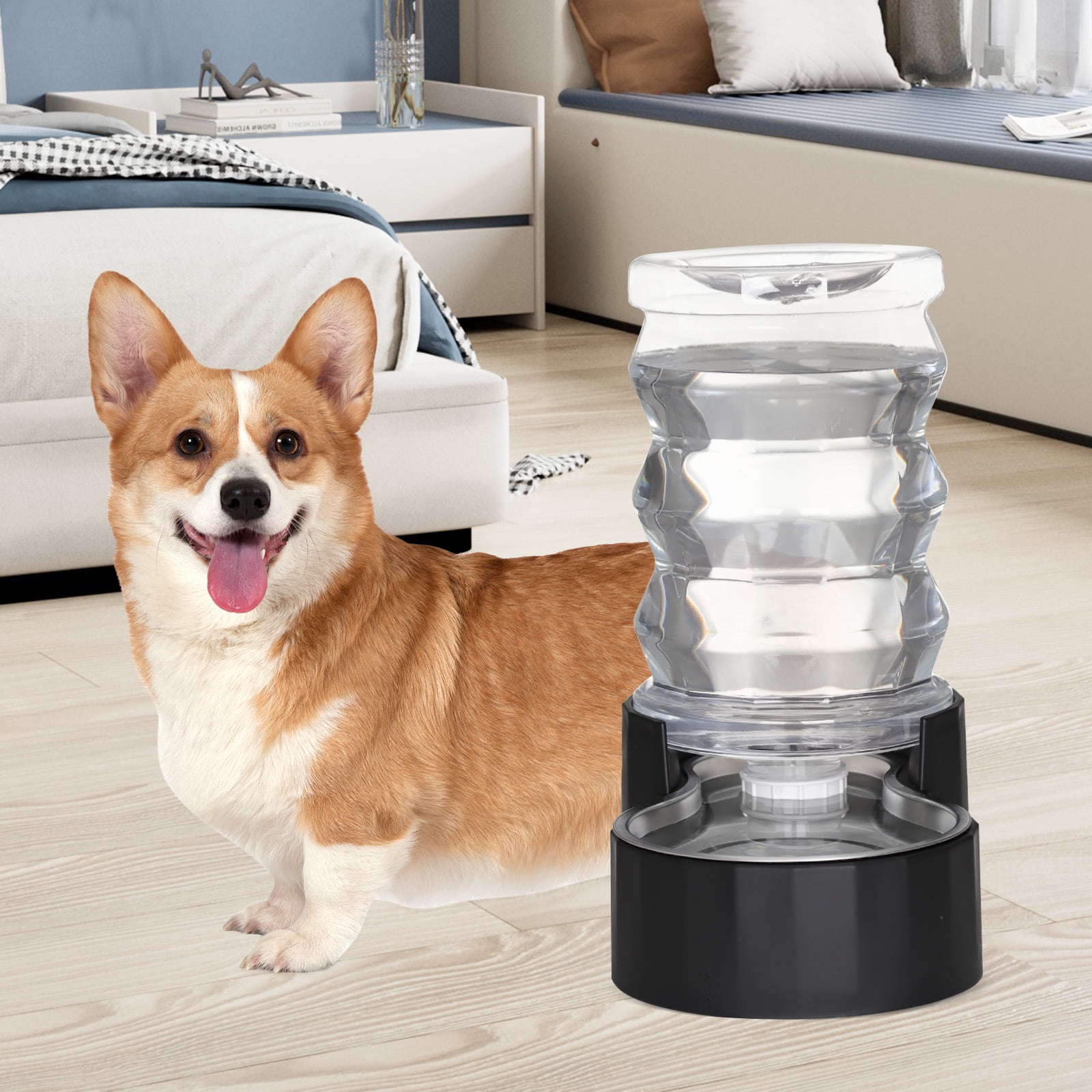 RIZZARI Stainless Steel 6L Pet Feeder - Automatic Pet Waterer without Filter for Dogs and Cats, 100% BPA Free