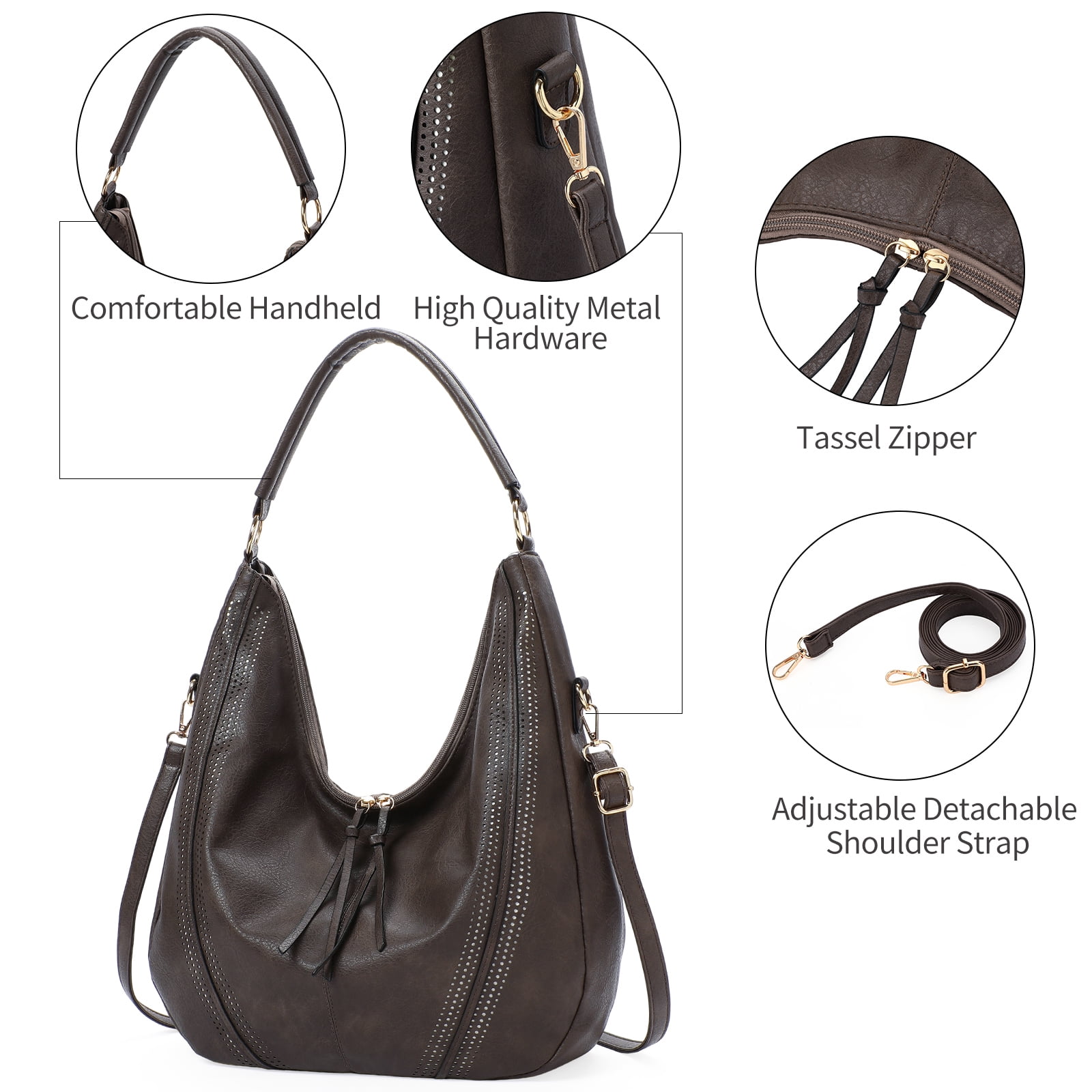 SENDEFN Women Large Crossbody Bags Ladies Shoulder Handbags purse with Adjustable Strap for Work Travel Everyday