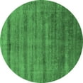 thumbnail image 1 of Ahgly Company Indoor Round Solid Emerald Green Modern Area Rugs, 7' Round, 1 of 4