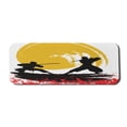 thumbnail image 1 of Japanese Computer Mouse Pad, Watercolor Style Silhouette Ninjas in the Moonlight Medieval, Rectangle Non-Slip Rubber Mousepad Large, 31" x 12" Gaming Size, Vermilion Mustard, by Ambesonne, 1 of 2